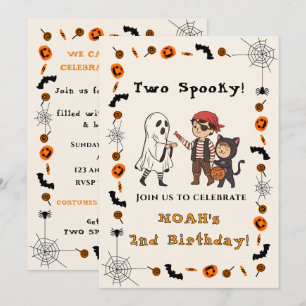 Invitation d'anniversaire de 2 ans pour Halloween