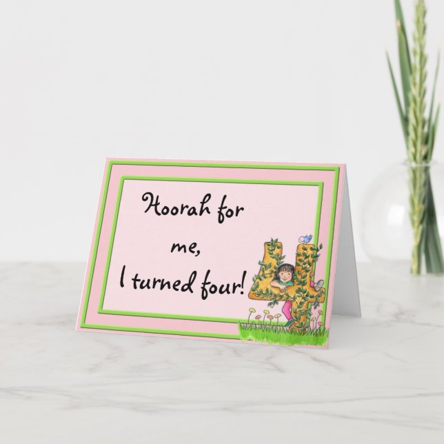 invitation d'anniversaire de 4 ans (Devant)