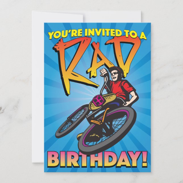 Invitation d'anniversaire de 5 x 7 BMX (Devant)