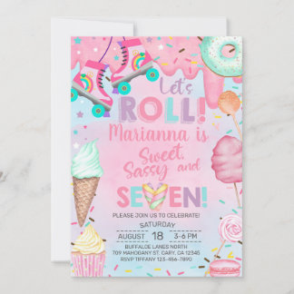 Invitation d'anniversaire de 7 ans pour fille de b
