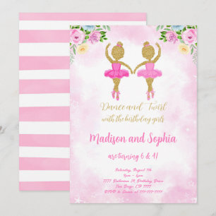 Invitation d'anniversaire de ballerine