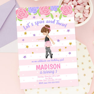 Invitation d'anniversaire de ballerine / Invitatio