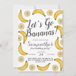 Invitation d'anniversaire de bananes