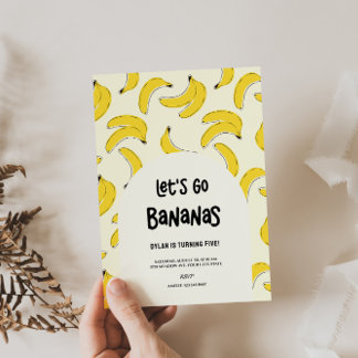 Invitation d'anniversaire de bananes