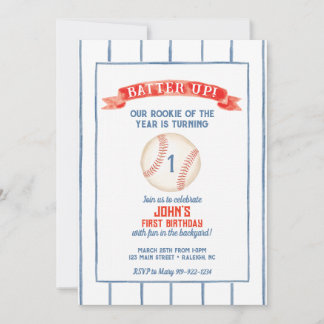 Invitation d'anniversaire de baseball