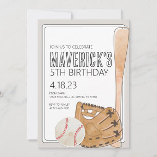 Invitation d'anniversaire de baseball