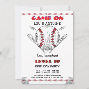 Invitation d'anniversaire de baseball
