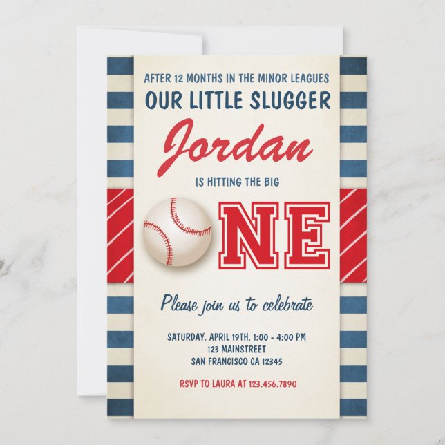 Invitation d'anniversaire de baseball Anniversaire (Devant)