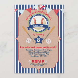 Invitation d'anniversaire de baseball Boy Invitati