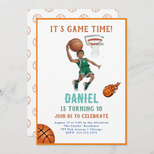 Invitation d'anniversaire de basket-ball