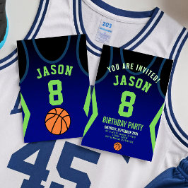 Invitation d'anniversaire de basket-ball