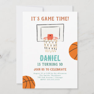 Invitation d'anniversaire de basket-ball