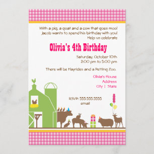 Invitation d'anniversaire de basse-cour