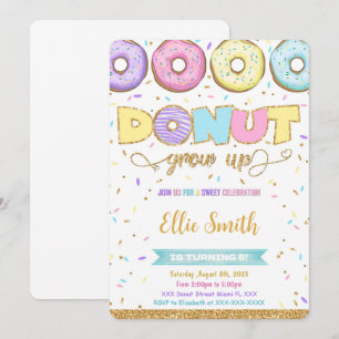 Invitation d'anniversaire de beignet
