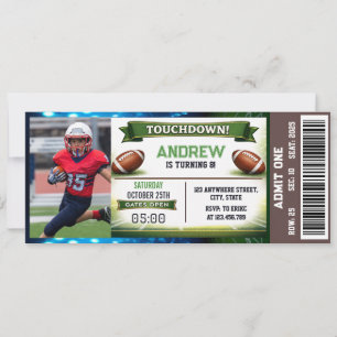 Invitation d'anniversaire de billet de football av