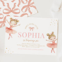 Invitation d'anniversaire de Blonde Ballerina