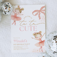Invitation d'anniversaire de Blonde Ballerina