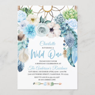 Invitation d'anniversaire de Boho Wild One Dreamca