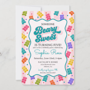 Invitation d'anniversaire de bonbon en gélatine Be