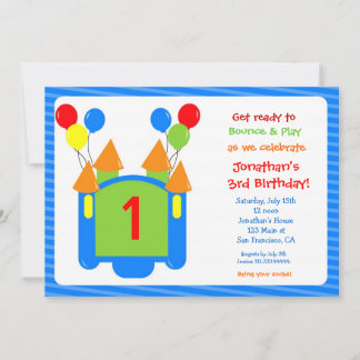 Invitation d'anniversaire de Bounce House
