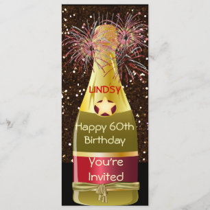 Invitation d'anniversaire de BOUTEILLE de VIN