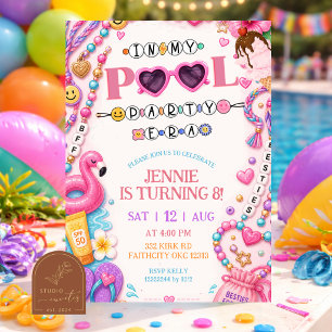 Invitation d'anniversaire de bracelet d'amitié de 