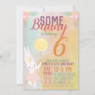 Invitation D'Anniversaire De Bunny