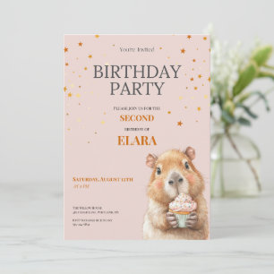 Invitation d'anniversaire de Capybara • 2e anniver