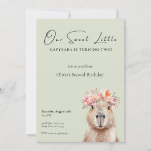 Invitation d'anniversaire de Capybara • Petit(e)