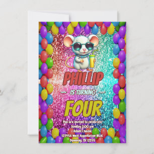 Invitation d'anniversaire de caractère personnalis