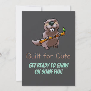 Invitation d'anniversaire de castor pour enfants –
