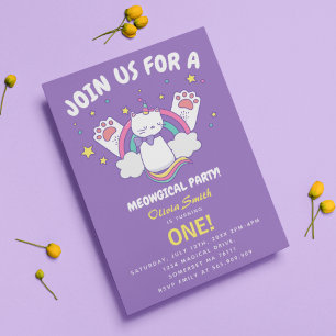 Invitation d'anniversaire de Caticorne