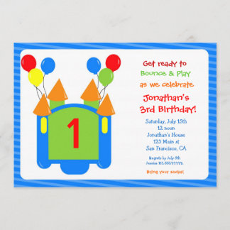 Invitation d'anniversaire de Chambre de rebond