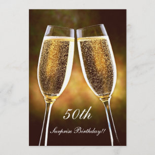 Invitation d'anniversaire de Champagne