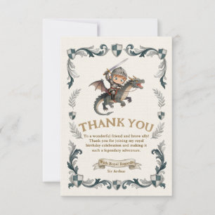 Invitation d'anniversaire de château de chevalier