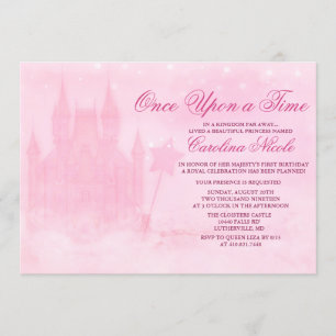 Invitation d'anniversaire de château de conte de f