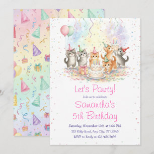 Invitation d'anniversaire de chaton, Thème de fill