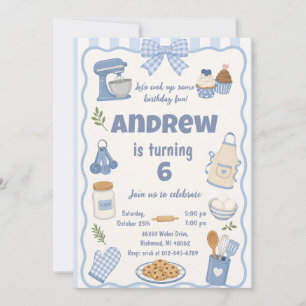 Invitation d'anniversaire de chef de cuisine perso
