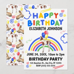 Invitation d'anniversaire de cheval