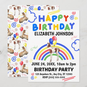 Invitation d'anniversaire de cheval