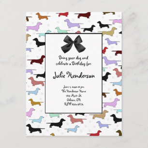 Invitation d'anniversaire de chien