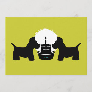 Invitation d'anniversaire de chien - sa une