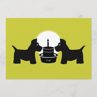 Invitation d'anniversaire de chien - sa une