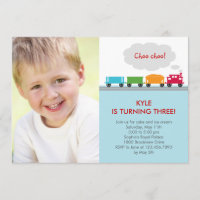 Invitation d'anniversaire de Choo Choo