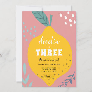 Invitation d'anniversaire de citron