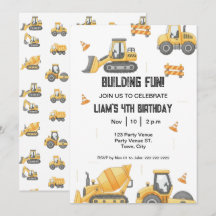 Invitation d'anniversaire de construction – 1ère f