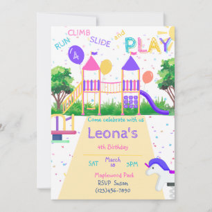 Invitation d'anniversaire de cour de récréation