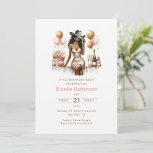 Invitation d'anniversaire de cowgirl