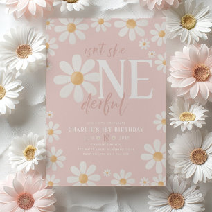 Invitation d'anniversaire de Daisy, Onederful Dais