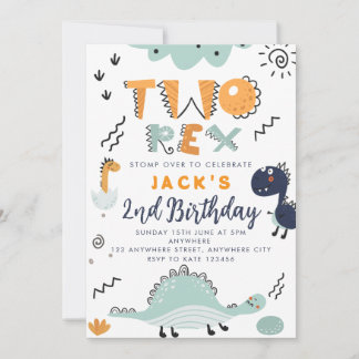 Invitation d'anniversaire de Deux Rex pour un ador